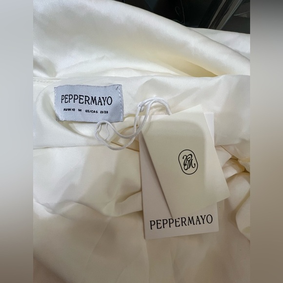 Peppermayo Cream Satin Fabric - Picture 9 of 9